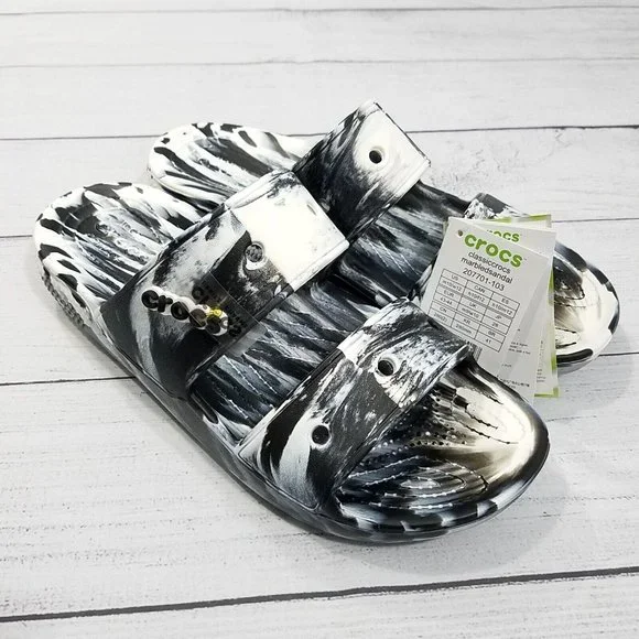 CROCS | Shoes | Crocs Classic Marbled Two Strap Sandals Mens  display picture 3